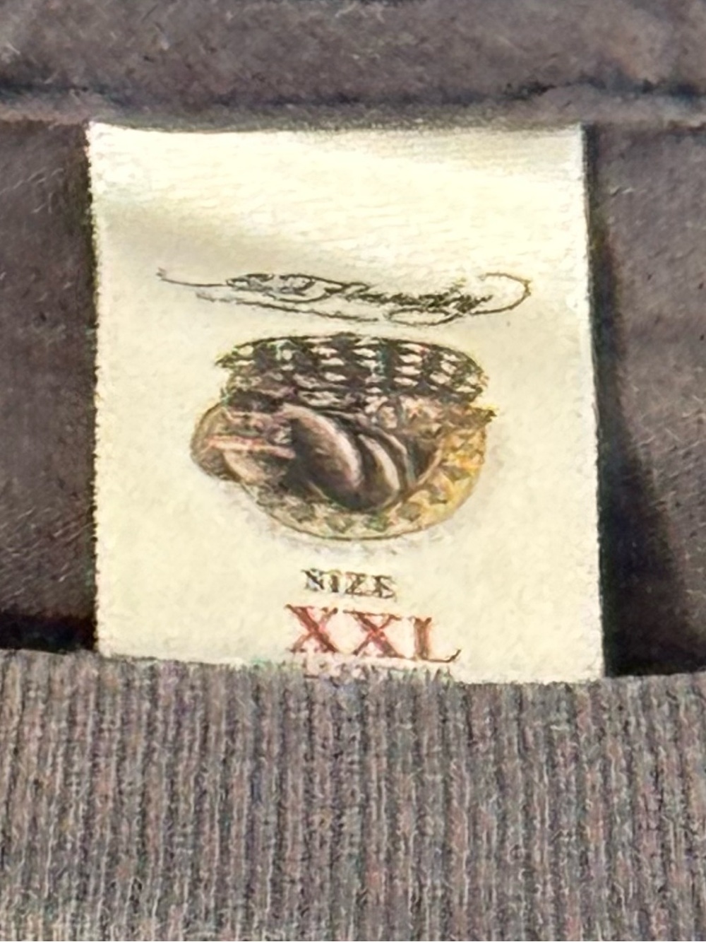 Ed Hardy Tiger Graphic T-Shirt Mens XXL Brown Y2K Christian Audigier Tee - Picture 6 of 6